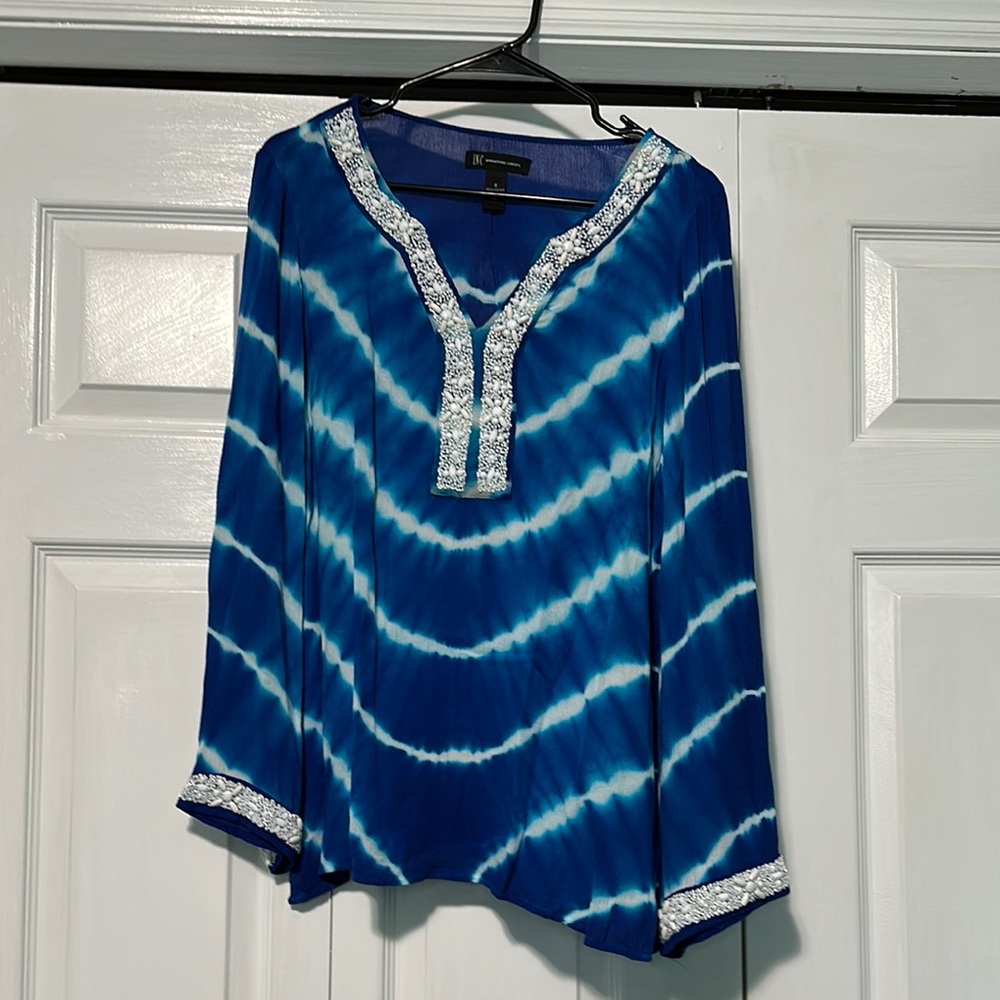 Blue Tie-Dye Women's Top